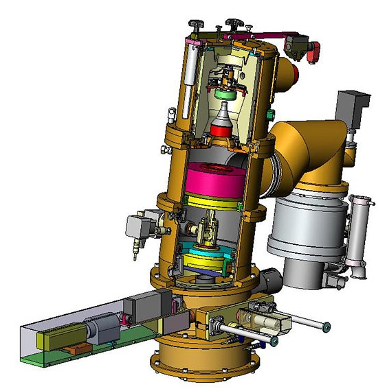 Electron beam generator with bend